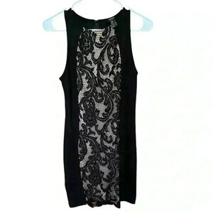 Forever 21 black and tan lace dress size M